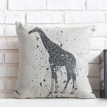 Load image into Gallery viewer, PS Lifestyle BW Giraffe Pillow Case
