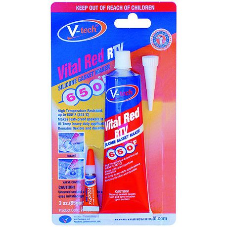 V-Tech Red RTV Silicone Gasket Maker