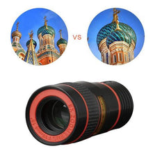 Load image into Gallery viewer, Universal 8x Zoom Telescope Camera Lens with Clip for Smartphone &amp; Tablets
