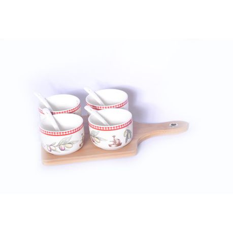 Bamboo 4 Piece Dipping Set with Board Buy Online in Zimbabwe thedailysale.shop