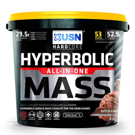 USN Hyperbolic Mass 4kg Dutch Chocolate Buy Online in Zimbabwe thedailysale.shop