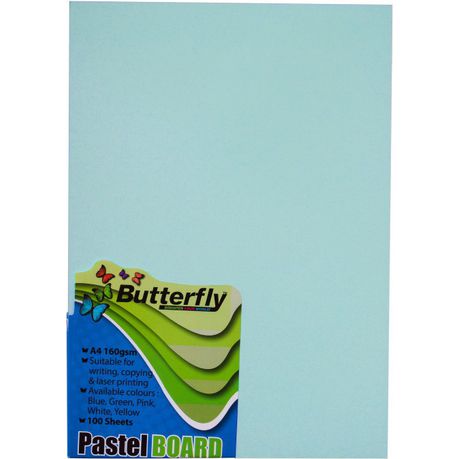 Butterfly A4 Pastel Board 100s - Blue Buy Online in Zimbabwe thedailysale.shop