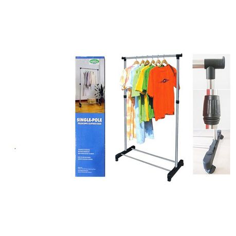 Single Pole Telescopic Clothes Rack Buy Online in Zimbabwe thedailysale.shop