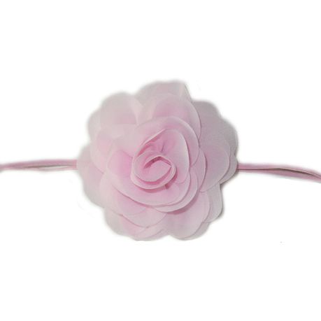 Detailed Rose Headband - Light Pink