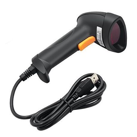 Handheld Laser Barcode Scanner USB 2.0 Wired -POS (Black)