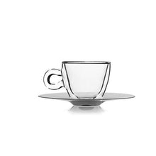 Load image into Gallery viewer, Luigi Bormioli - 65ml Thermic Espresso Glass Cup With Saucer - Set of 2
