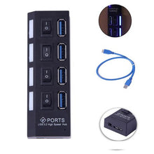 Load image into Gallery viewer, 4-Port SuperSpeed USB 3.0 Hub with Individual On/Off Switches
