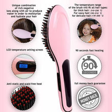 Load image into Gallery viewer, Professional Detangling Hair Brush Hair Straightener - Pink
