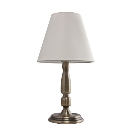 Bright Star Lighting - Table Lamp With Cream Fabric Shade