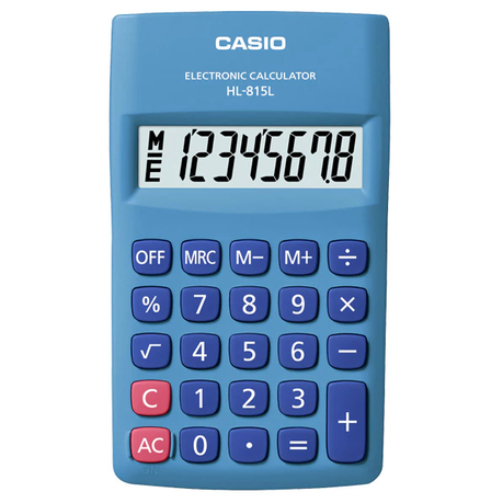 Casio 815L Pocket Calculator - Blue