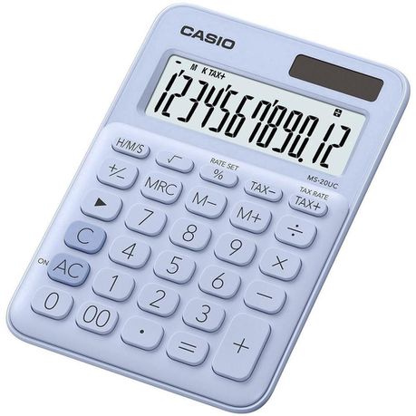 Casio MS-20UC Desktop Calculator - Light Blue