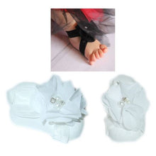 Load image into Gallery viewer, Diamante Baby Barefoot Sandals (Footies) - White
