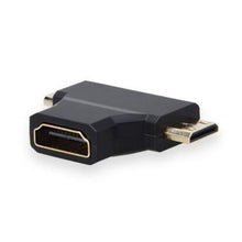 Load image into Gallery viewer, Cable Matters (2 in 1) Gold-Plated Mini-HDMI + Micro-HDMI to HDMI Adaptor
