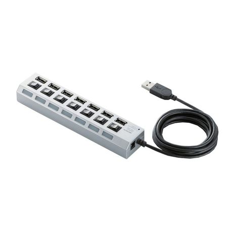 7 Ports USB 2. 0 Hub - High Speed USB Hub - White