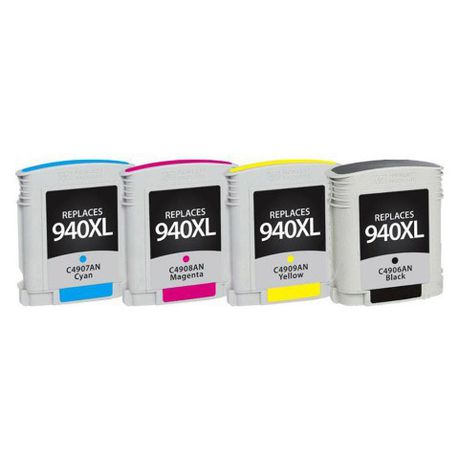 HP 940XL / C4906AE / C4907AE / C4908AE / C4909AE Ink Cartridge Multipack - Compatible Buy Online in Zimbabwe thedailysale.shop