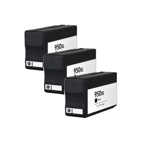 HP 950XL / CN045AE Black Ink Cartridge x 3 - Compatible Buy Online in Zimbabwe thedailysale.shop