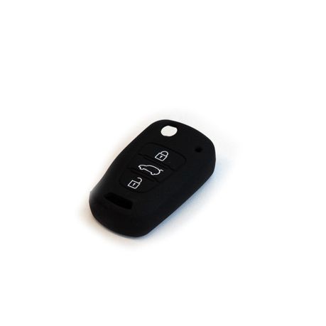 Silicone Car Key Protector - Hyundai / Kia 3 Button (Black)