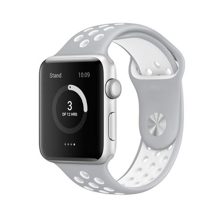 Silicone Sport Band for Apple Watch - Size 38mm in Grey and White Buy Online in Zimbabwe thedailysale.shop