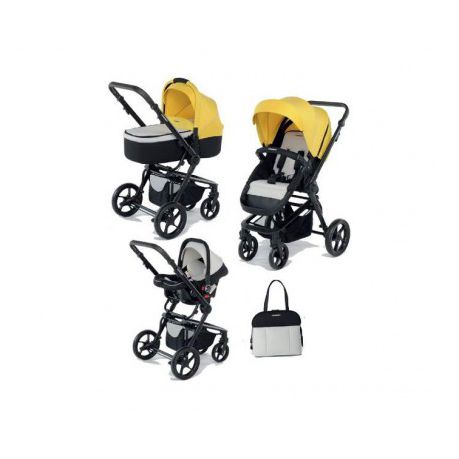 Foppapedretti - 3 Chic Travel System - Yellow & Grey