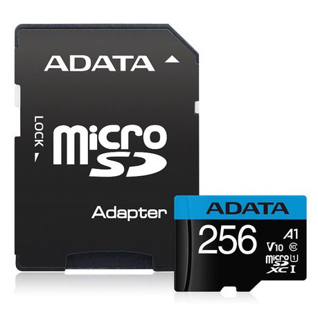 Adata 256GB Micro SDXC UHS-I A1 Micro SDXC Card Buy Online in Zimbabwe thedailysale.shop