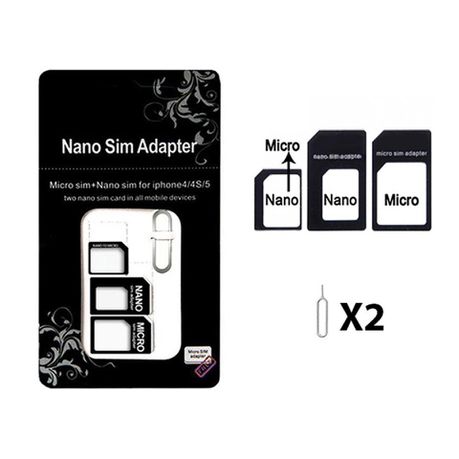 Micro / Nano Sim Adapter for all Devices - Black Buy Online in Zimbabwe thedailysale.shop