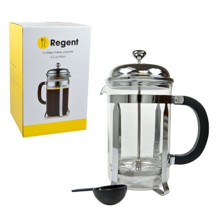 Regent - Coffee Plunger Chrome Plated - 6 Cup - 800ml