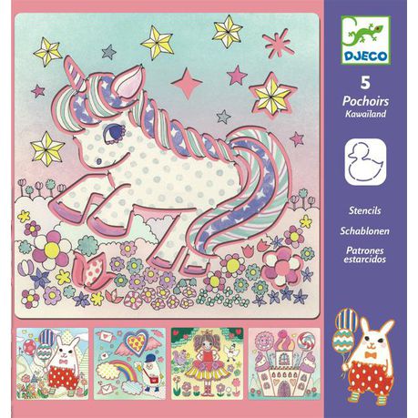 Djeco Stencils -  Unicorn and Friends Buy Online in Zimbabwe thedailysale.shop