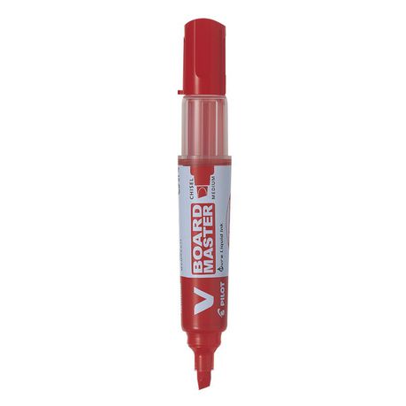 Pilot V Board Master Chisel Tip Whiteboard Marker - Red