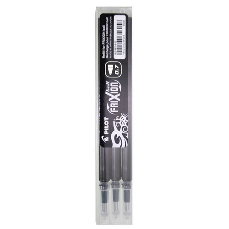 Pilot Frixion Ball/Clicker Erasable Pen Refills - 0.7mm Black (3 Pack) Buy Online in Zimbabwe thedailysale.shop