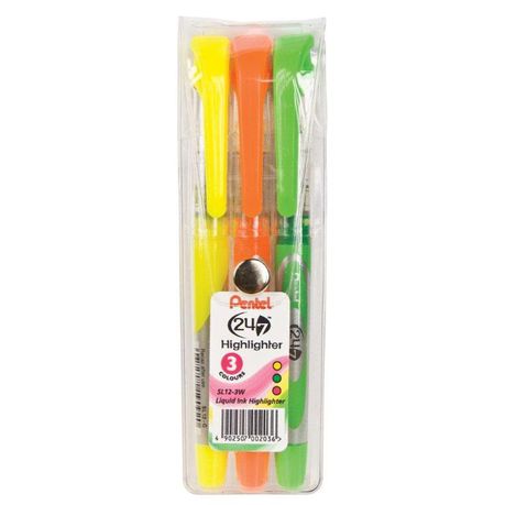 Pentel 24/7 Liquid Highlighters - Wallet of 3 Buy Online in Zimbabwe thedailysale.shop