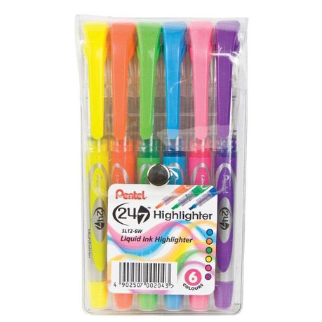 Pentel 24/7 Liquid Highlighters - Wallet of 6 Buy Online in Zimbabwe thedailysale.shop