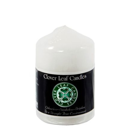 Clover Leaf Candles - Wedding Pillar Candle - 5 x 7.5cm Buy Online in Zimbabwe thedailysale.shop