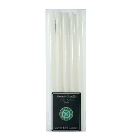 Clover Leaf Candles - 30cm Dinner Candles Tapered - White Buy Online in Zimbabwe thedailysale.shop