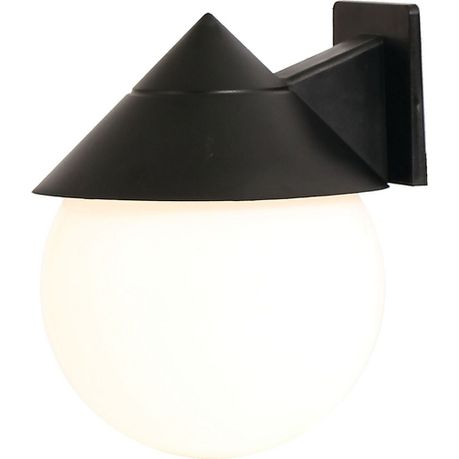 Bright Star Lighting - Outdoor PVC Cone Lantern with White Ball - Black