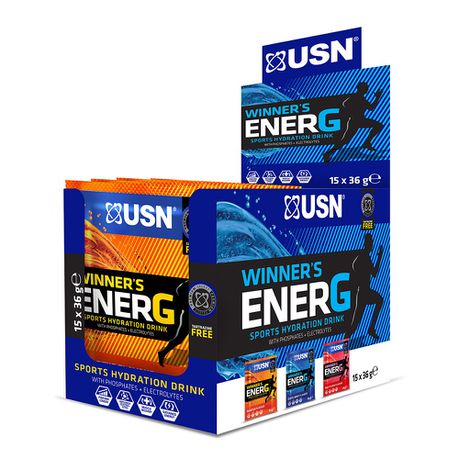 USN Sports EnerG Box Naartjie Energy Drink (36g x 15) Buy Online in Zimbabwe thedailysale.shop