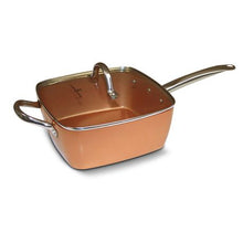 Load image into Gallery viewer, Copper Chef - 24cm Deep Dish Square Pan - Set of 3
