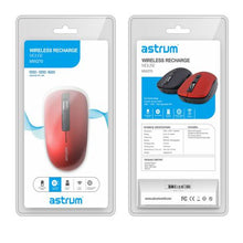 Load image into Gallery viewer, Astrum 3B Rechargeable 2.4Ghz Wireless Mouse MW270 - Red
