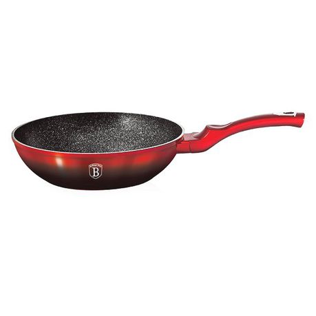 Berlinger Haus 28cm Marble Coating Wok - Black Burgundy Edition