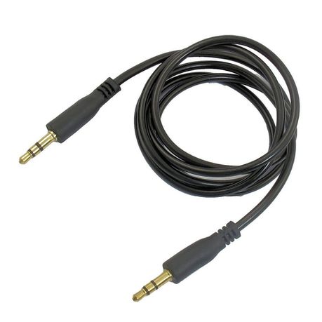 Fervour Male to Male Stereo Audio Aux Cable 3.5mm - Black Buy Online in Zimbabwe thedailysale.shop