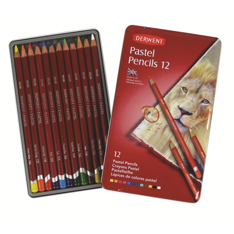 Derwent Pastel Pencils - Tin of 12