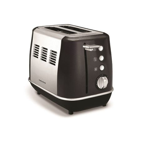 Morphy Richards - Toaster 2 Slice Stainless Steel Black - 900W Evoke