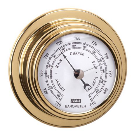 ANVI 32.1051 Barometer - Polished Brass & Lacquered