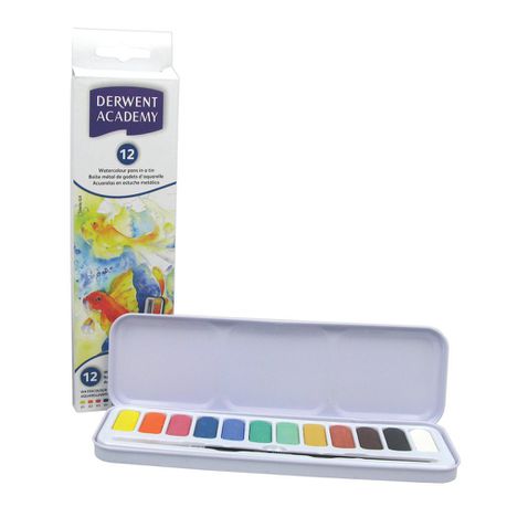 Derwent Academy Watercolour Paint Tin High Quality - DAW955