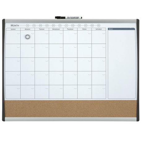 Quartet Magnetic Monthly Organiser Combi Board (585 x 430mm)