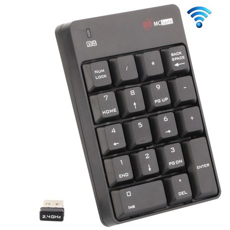 TUFF-LUV Mini Numeric KeyPad - Wireless - Black Buy Online in Zimbabwe thedailysale.shop