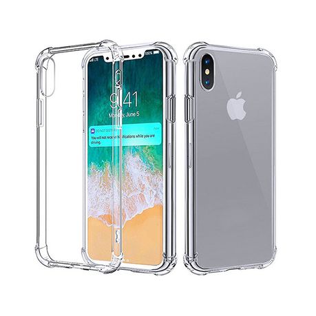 Shockproof Slim Fit Protective Case with Transparent Soft Back for iPhone X Buy Online in Zimbabwe thedailysale.shop