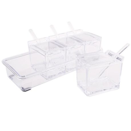 Separable Acrylic Seasoning Boxes & Rack Set Buy Online in Zimbabwe thedailysale.shop