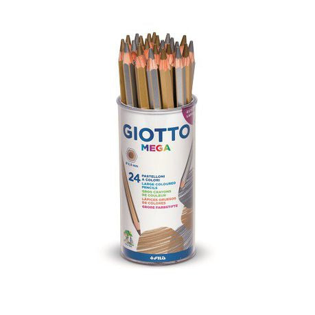 Giotto Mega 24 Large Gold & Silver Pencils