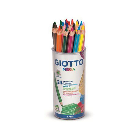 Giotto Mega 24 (2x12) Large Coloured Pencils