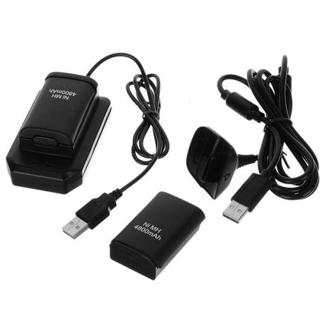 4 in 1 Battery Pack/Kit for Xbox 360 Controllers - Black